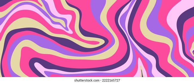 Wave y2k background for retro design. Liquid groovy marble pink background. Purple y2k pattern in modern style pink. Psychedelic retro wave wallpaper