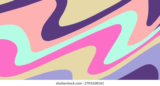 Wave y2k background for retro design. Liquid groovy marble pink background. Purple y2k pattern in modern style pink. Psychedelic retro wave wallpaper