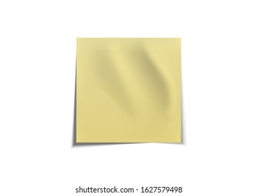 Wave Yellow Sticky Post note paper - Vector Illustration