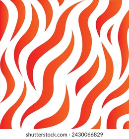 Wave zebra pattern orange color
