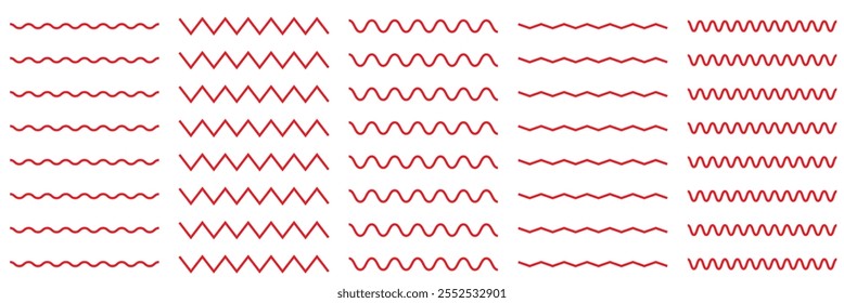 Wave zigzag line simple thin to thick element decor design vector or single ripple curve zig zag wiggly separator pictogram graphic for seal water or ocean symbol, wavy pattern clipart stroke black . 