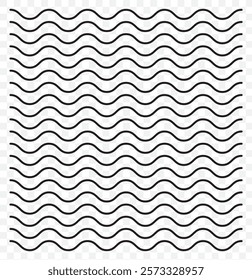 Wave zigzag line simple thin to thick element decor design vector or single ripple curve zig zag wiggly separator pictogram graphic for seal water or ocean symbol, wavy pattern clipart stroke black