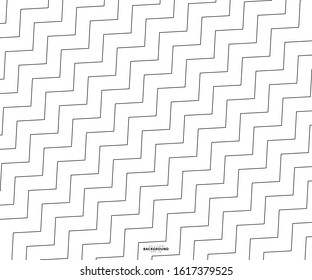 Wave, zigzag lines pattern. Black wavy line on white background. vector illustration