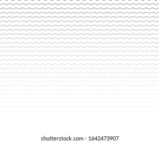 Wave, zigzag lines pattern. Black wavy line on white background. Texture vector - illustration