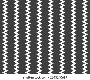 Wave, zigzag lines pattern. Black wavy line on white background. Texture vector - illustration