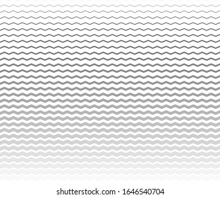 Wave, zigzag lines pattern. Black wavy line on white background. Texture vector - illustration