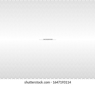 Wave, zigzag lines pattern. Black wavy line on white background. Texture vector - illustration