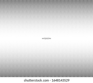 Wave, zigzag lines pattern. Black wavy line on white background. Texture vector - illustration
