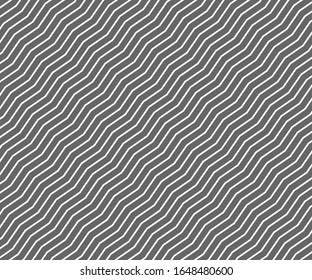 Wave, zigzag lines pattern. Black wavy line on white background. Texture vector - illustration