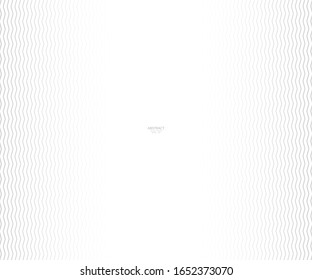 Wave, zigzag lines pattern. Black wavy line on white background. Texture vector - illustration