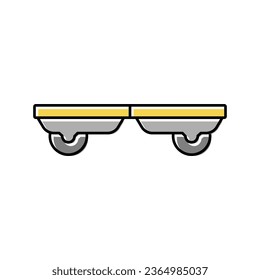 waveboard vehicle color icon vector. waveboard vehicle sign. isolated symbol illustration