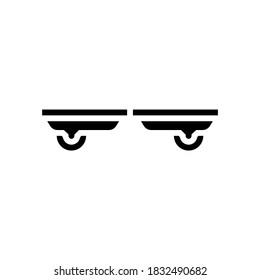waveboard vehicle glyph icon vector. waveboard vehicle sign. isolated contour symbol black illustration