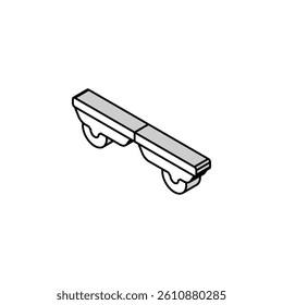 waveboard vehicle isometric icon vector. waveboard vehicle sign. isolated symbol illustration