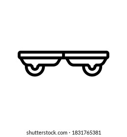waveboard vehicle line icon vector. waveboard vehicle sign. isolated contour symbol black illustration