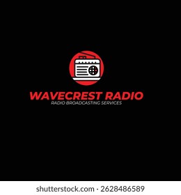 WAVECREST RADIO VECTOR LOGO DESIGN