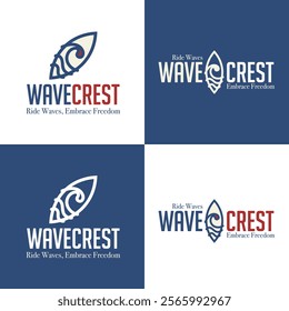 Wavecrest: The Ultimate Surfing Club with a Unique Logo Design, Capturing the Spirit of Adventure, Freedom, and Community for Ocean Enthusiasts and Coastal Lifestyle Lovers