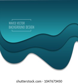 Waved background vector design.