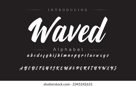 Waved Best Alphabet Painting Paint Brush Beauty Script Logotype Font lettering handwritten