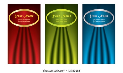 Waved business card set