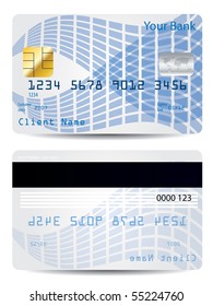 Waved credit card design