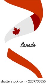 Wave Fahne von Kanada. Konzept des Unabhängigkeitstags