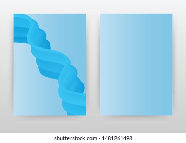 Waved lines on blue design for annual report, brochure, flyer, poster. Abstract blue background vector illustration for flyer, leaflet, poster. Business abstract A4 brochure template.