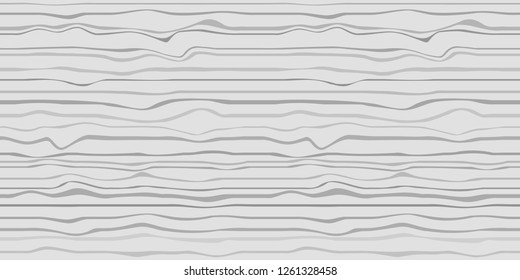 Waved wallpaper. Chaotic pattern. Abstract texture with lines. Background with stripes and waves. Print for banners, posters, flyers and textiles. Black and white illustration for design