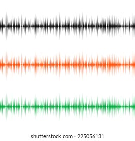 Waveform background. Vector illustration for club, radio, party, concerts or the audio technology advertising background.