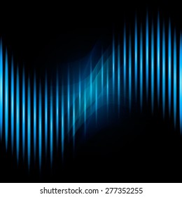 Waveform background. Vector illustration for club, radio or party