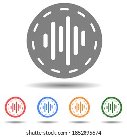 Waveform in circle vector, waves as equalizer