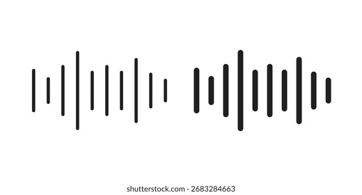 Wellenform-Symbol-Clipart und Lineart-Vektorsymbole