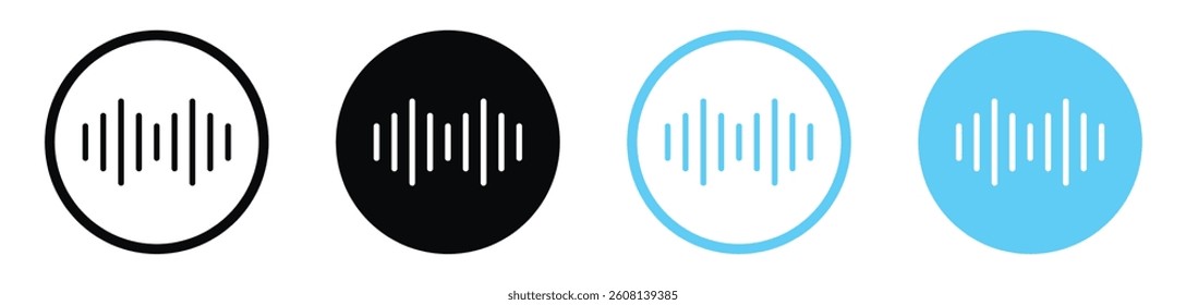 Waveform icon collection. vector illustration set