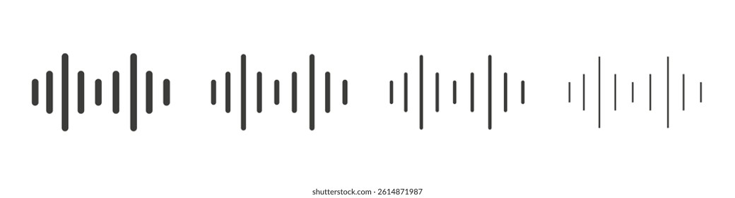 Waveform icon collection for website designs
