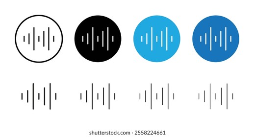 Waveform icon Flat line illustration