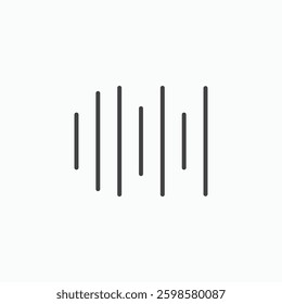 Waveform icon isolated on white background