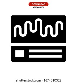 waveform icon or logo isolated sign symbol vector illustration - high quality black style vector icons
