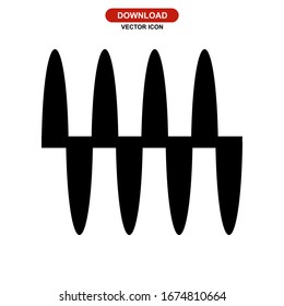 waveform icon or logo isolated sign symbol vector illustration - high quality black style vector icons
