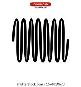 Icono de forma de onda o logotipo símbolo de signo aislado ilustración vectorial - iconos vectoriales de estilo negro de alta calidad
