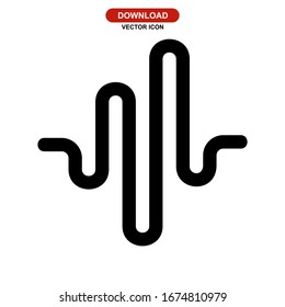 waveform icon or logo isolated sign symbol vector illustration - high quality black style vector icons
