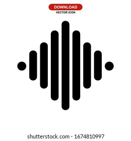 waveform-Symbol oder -Logo, einzelne Zeichensymbol-Vektorillustration - Hochwertige Vektorsymbole in schwarzem Stil
