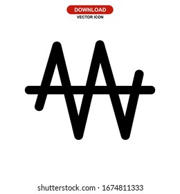 waveform icon or logo isolated sign symbol vector illustration - high quality black style vector icons
