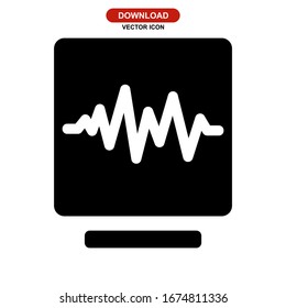 waveform icon or logo isolated sign symbol vector illustration - high quality black style vector icons
