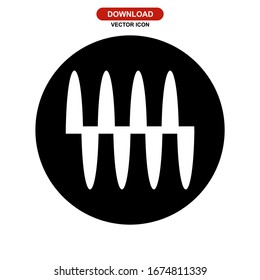 Icono de forma de onda o logotipo símbolo de signo aislado ilustración vectorial - iconos vectoriales de estilo negro de alta calidad
