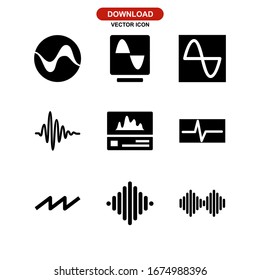 waveform icon or logo isolated sign symbol vector illustration - Collection of high quality black style vector icons
