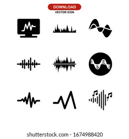 waveform icon or logo isolated sign symbol vector illustration - Collection of high quality black style vector icons
