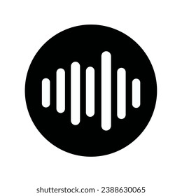 Waveform icon or logo isolated sign symbol. Vector illustration. 