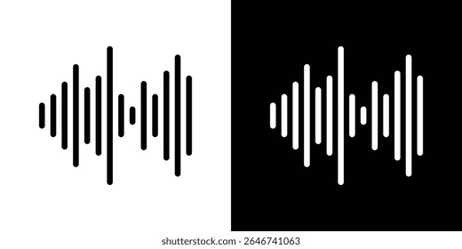 Waveform icon vector simple element illustration editable