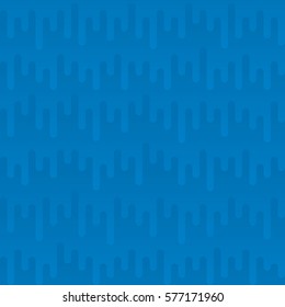 Waveform Irregular Rounded Lines Seamless Pattern. Blue tileable vector background in flat style.