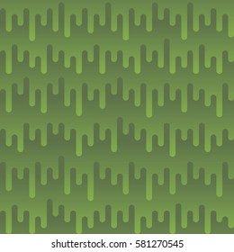 Waveform Irregular Rounded Lines Seamless Pattern. Greenery tileable vector background in flat style.