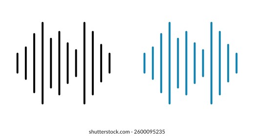 Waveform web vector icons set